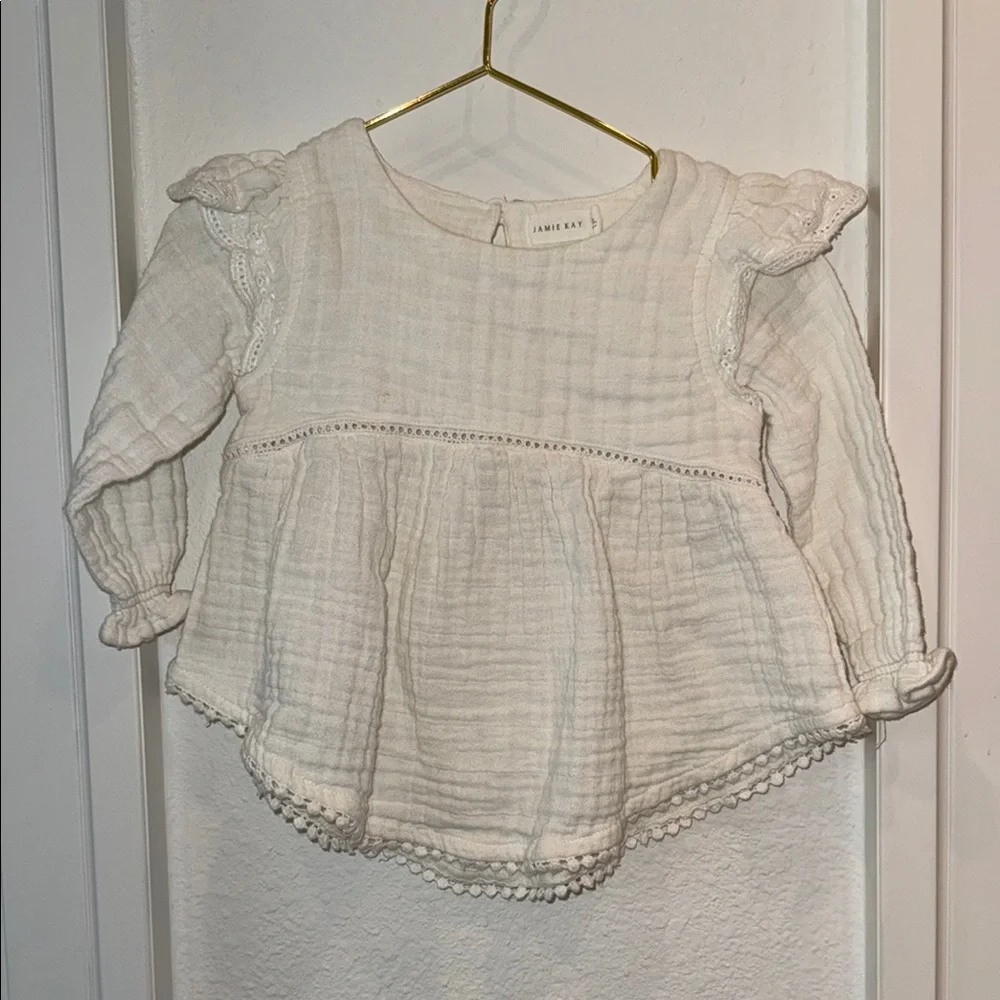 White Kids Jamie Kay Top with Lace Details - Picture 1 of 4